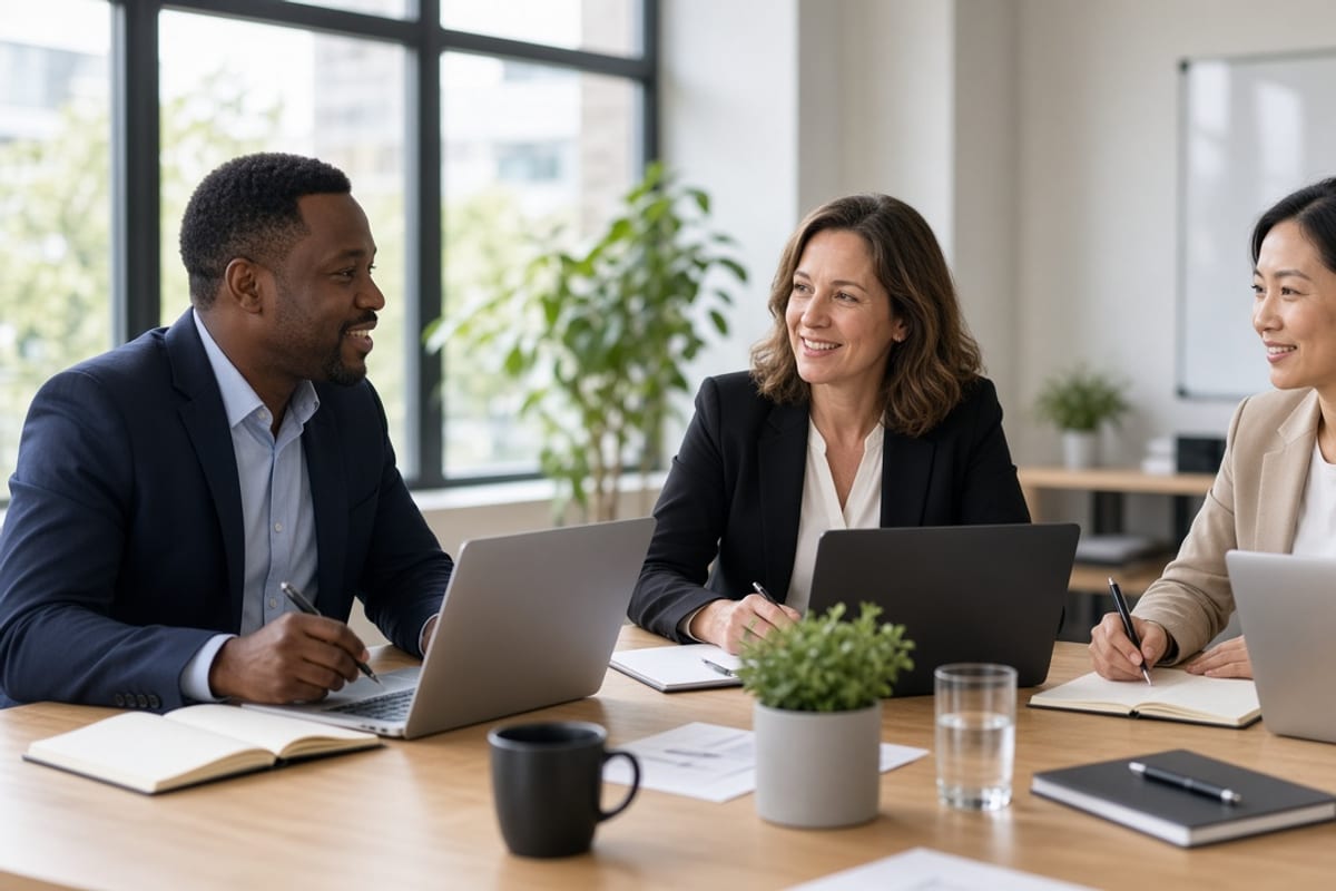Broker and client HR lead at a white-label communication kickoff