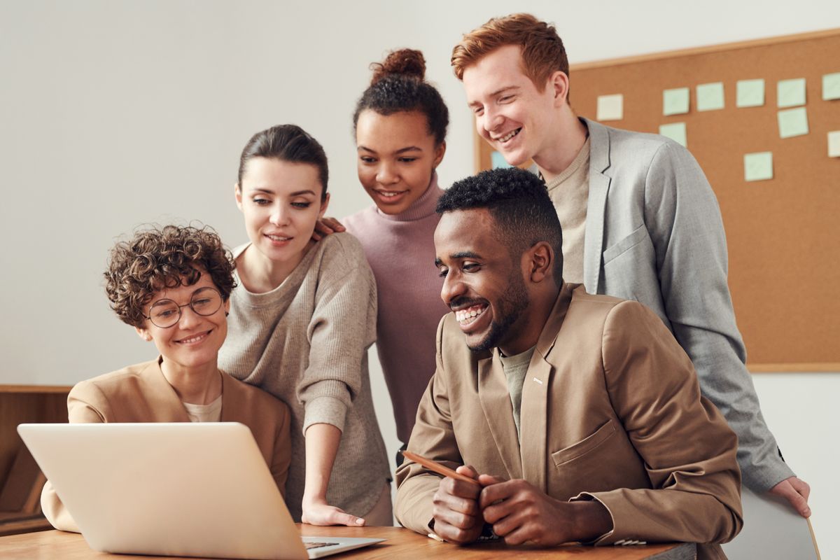 Leadership team reviewing business results in a meeting